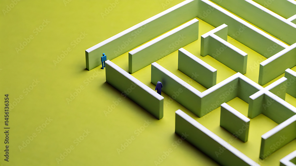 Naklejka premium Irrelevant task symbolizing undefined goal and wasted effort