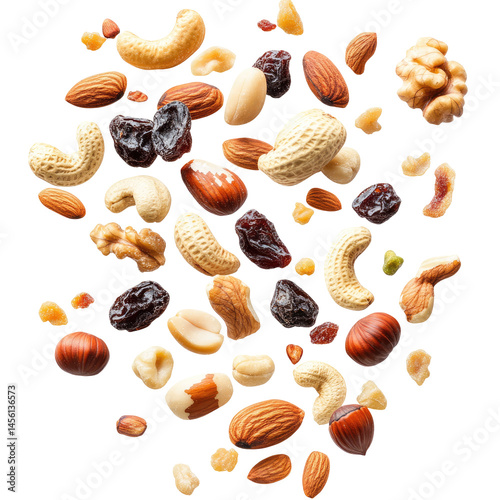 Wallpaper Mural Flying Mixed Nuts and Dried Fruits Torontodigital.ca