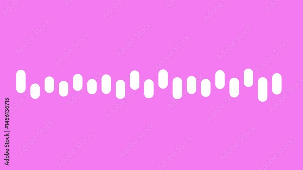 Audio wave on pink  background