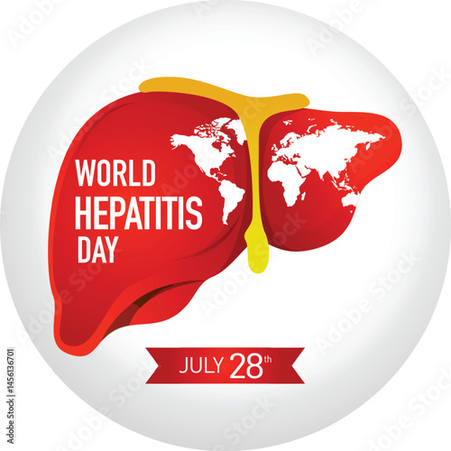 world hepatitis day, 28 july hepatitis day,simple typography and world map concept about hepatitis day editable social media template, simple typography, 