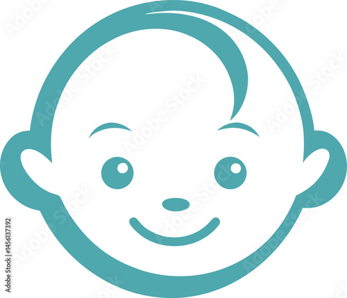 Smiling Baby mascot logo