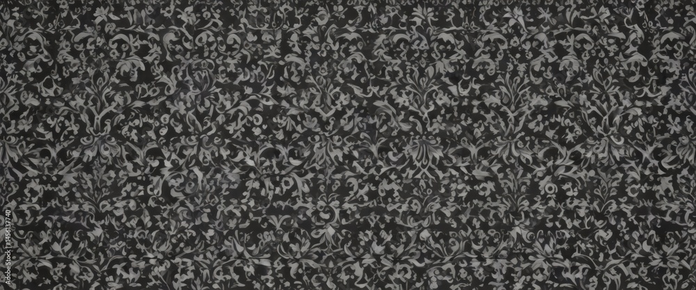Fototapeta premium Intricate monochrome damask Subtle shadows, repeating design, luxurious feel , background, scroll