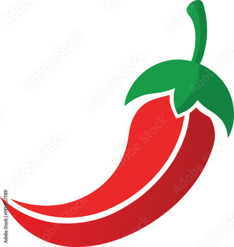 Spicy Red Chili Pepper mascot logo