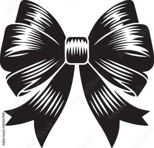 Ribbon Bow Vector Silhouette Collection.