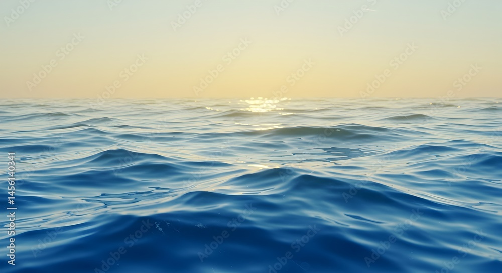 Obraz premium Serene Ocean Waves at Sunrise A Captivating Abstract Seascape Photograph