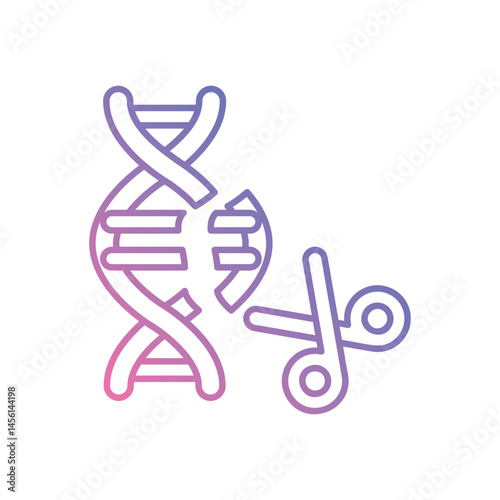 Gene Editing Icon vector stock illustration