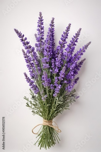 A fragrant bouquet of lavender blossoms, isolated on white , vintage, soft