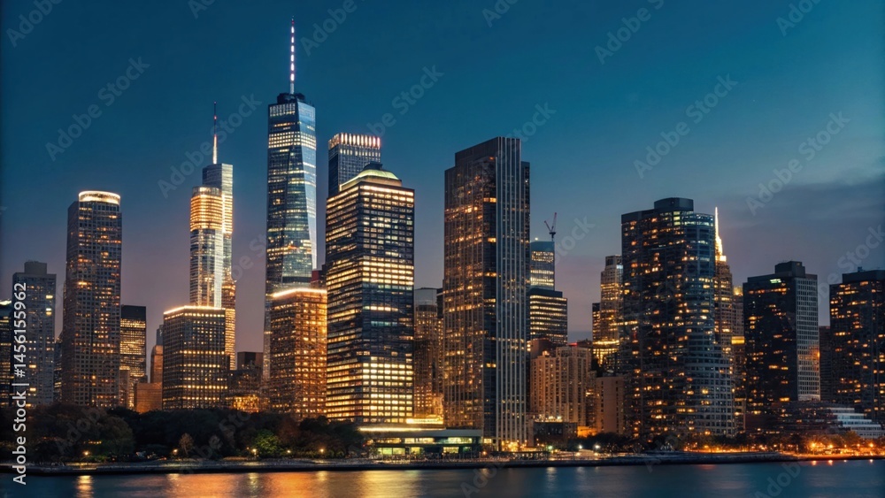 Obraz premium New york city at night