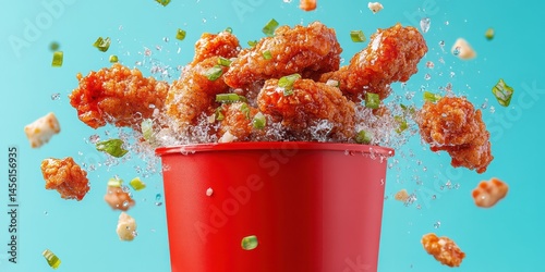Buffalo wings food banner