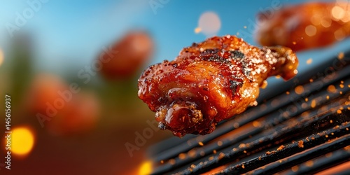Buffalo wings food banner