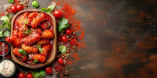 Buffalo wings food banner