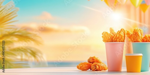 Buffalo wings food banner