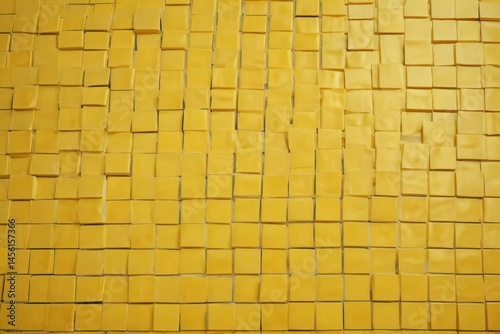 Abstract geometric background of bright yellow square tiles , texture, yellow photo