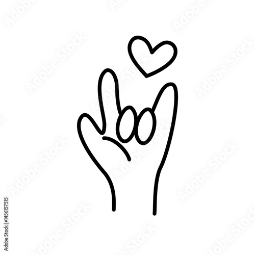 I Love You Hand Sign Gesture Valentines Heart