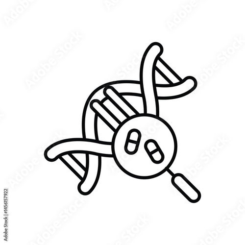 Pharmacogenomics Icon vector stock illustration
