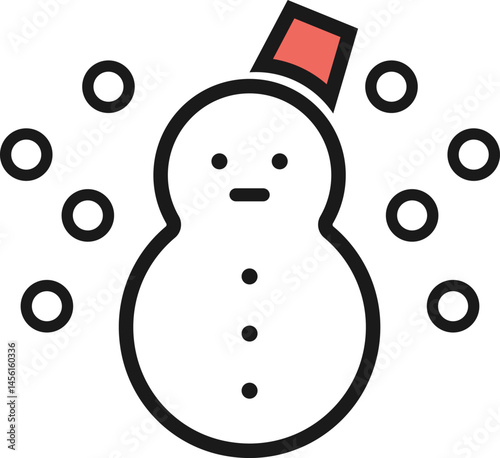 雪だるまのアイコンイラスト