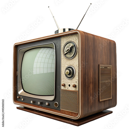Retro wooden television set symbolizing vintage media nostalgia old broadcast technology and classic entertainment history
