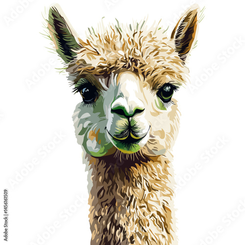 alpaca, animal, vector, transparent background, nature, pet, isolated, wildlife, mammal, cute, farm, icon, zoo, peru