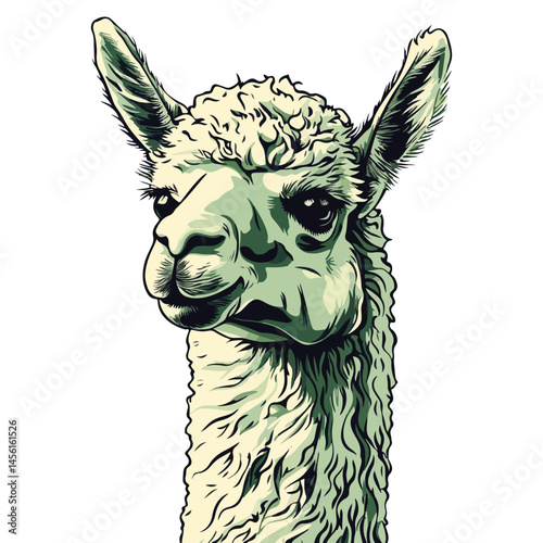 alpaca, animal, vector, transparent background, nature, pet, isolated, wildlife, mammal, cute, farm, icon, zoo, peru