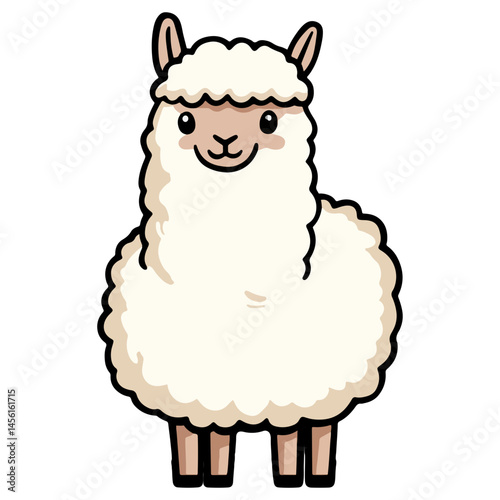 alpaca, animal, vector, transparent background, nature, pet, isolated, wildlife, mammal, cute, farm, icon, zoo, peru