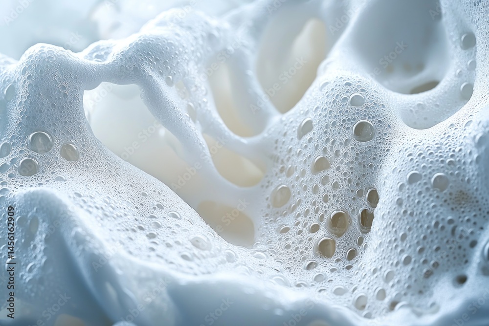 Naklejka premium Abstract close-up of foamy texture