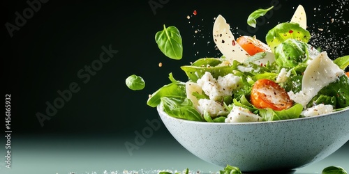 Caesar salad food banner