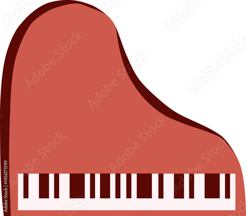 Simple Grand Piano Musical Instrument Illustration