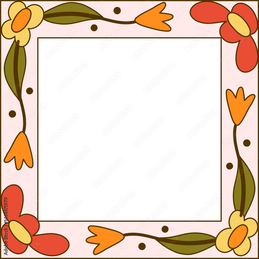 Flower Frame Floral Botanical Border Design Flower Frame Floral Botanical Border Design