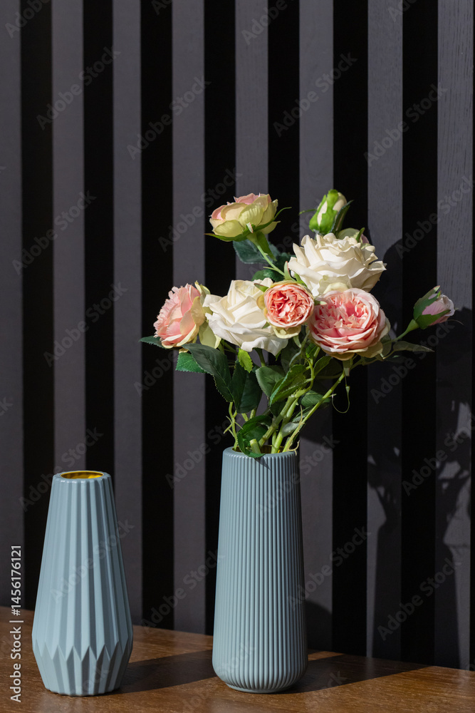 Vase with flowers home decoration
