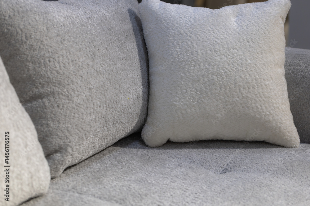 Closeup of sofa with cushions