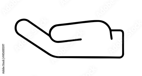 open human hand facing upward. giving, offering, support, donation, sharing, or receiving, charity, care, service, and gesture-based communication designs.
