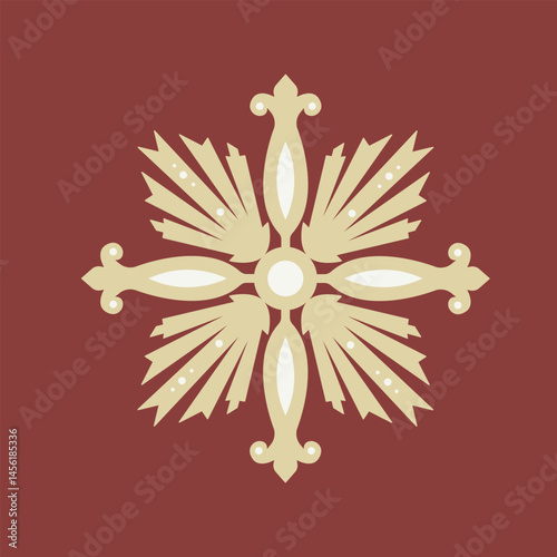 Pope emblem. Vatican star icon. Vector illustration