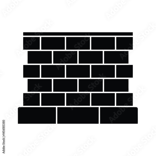 brick wall icon silhouette vector illustration