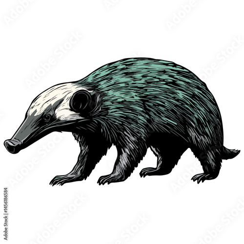 anteater, animal, vector, transparent background, pangolin, isolated, zoo, nature, cute, shaggy, mammal, wildlife