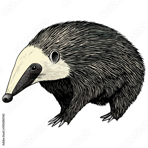 anteater, animal, vector, transparent background, pangolin, isolated, zoo, nature, cute, shaggy, mammal, wildlife