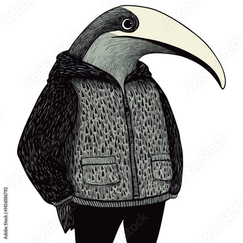 anteater, animal, vector, transparent background, pangolin, isolated, zoo, nature, cute, shaggy, mammal, wildlife