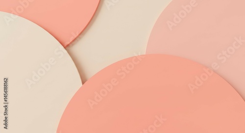 Abstract Round Shapes in Pastel Colors Background
