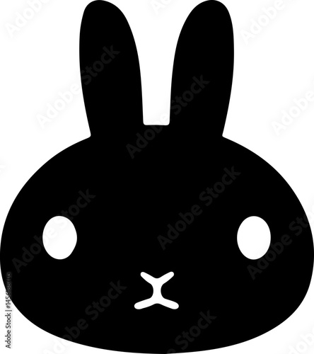 happy bunny outline face sticker