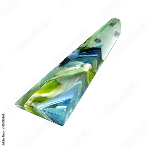 Wallpaper Mural folded bookmark made of glass, isolated on white background Torontodigital.ca