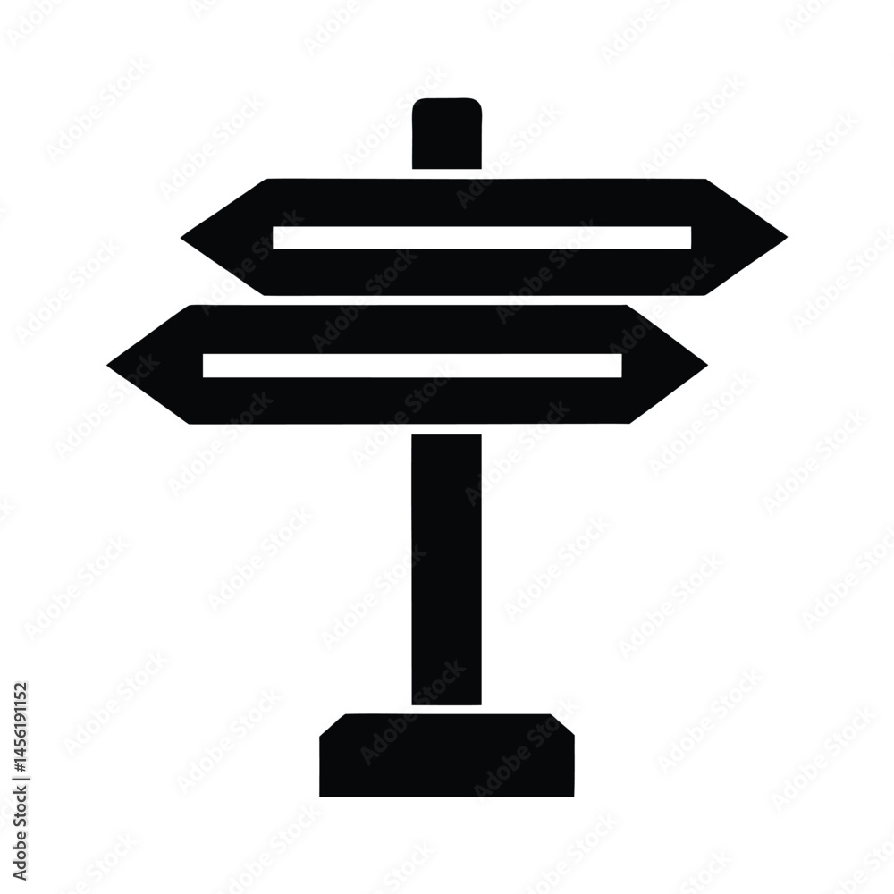 signpost direction icon silhouette vector illustration signpost direction icon silhouette vector illustration