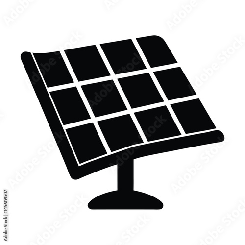 solar panel icon silhouette vector illustration