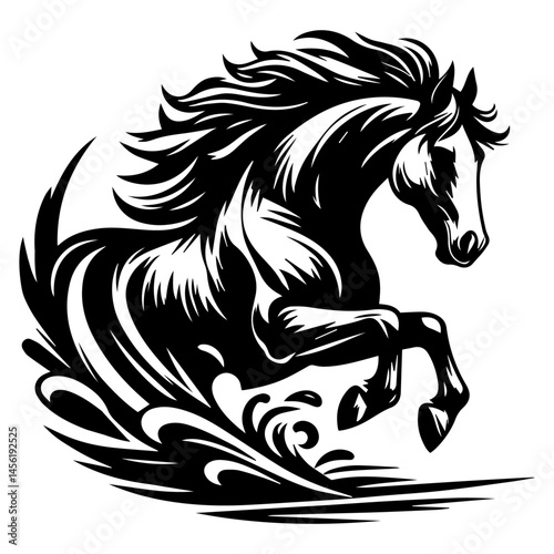 Majestic Stallion in Motion