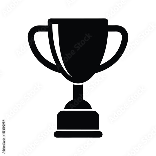 trophy award icon silhouette vector illustration