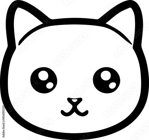 cute cat face icon 