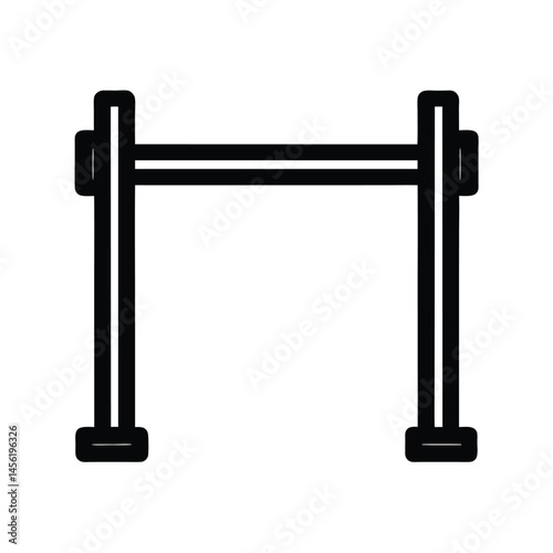 pull up bar icon vector art silhouette 