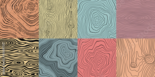 Wood texture set, different shades, pattern mosaic, seamless pattern, vector panel