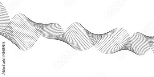 Abstract white background with a glowing abstract waves. Abstract wave element for design. Digital frequency track equalizer, Futuristic background design. Long exposure, Light painting photography.