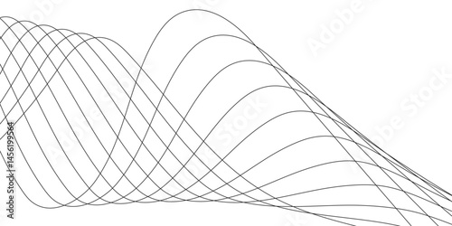 Abstract white background with a glowing abstract waves. Abstract wave element for design. Digital frequency track equalizer, Futuristic background design. Long exposure, Light painting photography.