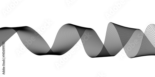 Abstract white background with a glowing abstract waves. Abstract wave element for design. Digital frequency track equalizer, Futuristic background design. Long exposure, Light painting photography.
