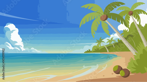 Sandy beach illustration